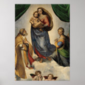 Raphael - Die Sixtinische Madonna, Poster (Vorne)