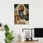 Raphael - Die Sixtinische Madonna, Poster (Heimbüro)