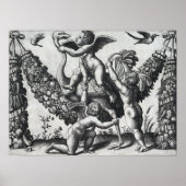 Raphael - Drei Putti vor einer großen Garland Poster (Vorne)