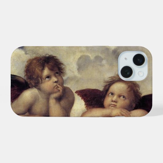 Raphael-Engel iPhone 15 Hülle (Rückseite (Horizontal))