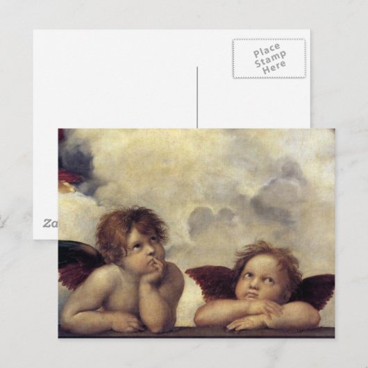 Raphael-Engel Postkarte (Vorne/Hinten)