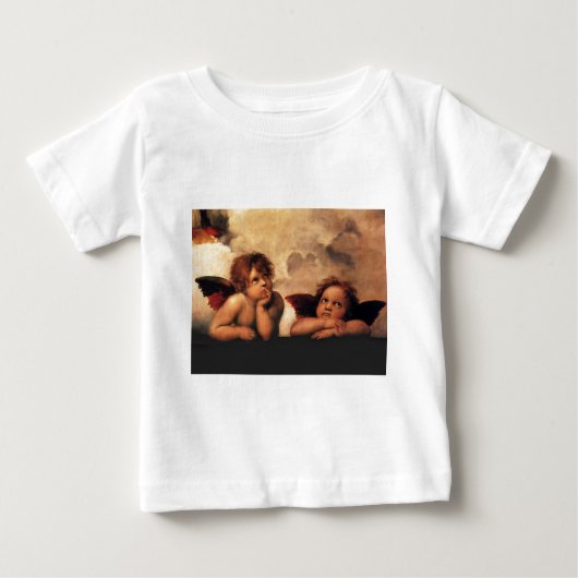 RAPHAEL-Engel Sistine Madonna 2 Engel Baby T-shirt (Vorderseite)