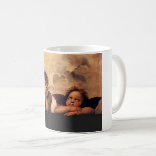 RAPHAEL-Engel Sistine Madonna 2 Engel Kaffeetasse (VorderseiteRechts)