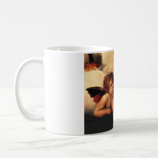 RAPHAEL-Engel Sistine Madonna 2 Engel Kaffeetasse (Links)