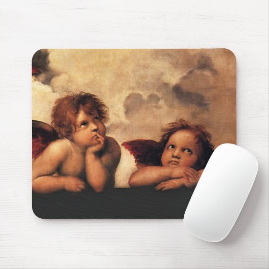 RAPHAEL-Engel Sistine Madonna 2 Engel Mousepad (Mit Mouse)