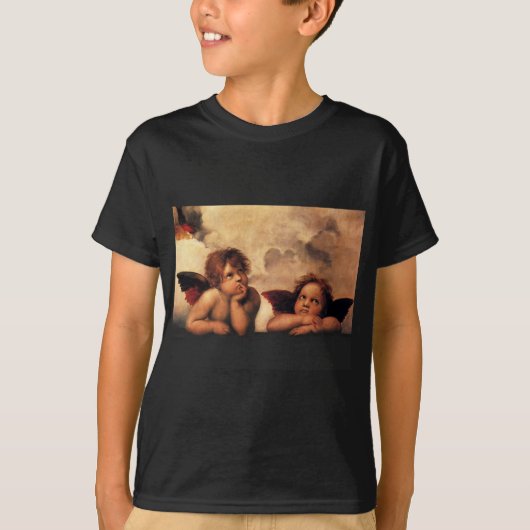 RAPHAEL-Engel Sistine Madonna 2 Engel T-Shirt (Vorderseite)