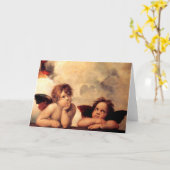 RAPHAEL-Engel Sistine Madonna Gruß-Karte Karte (Gelbe Blume)