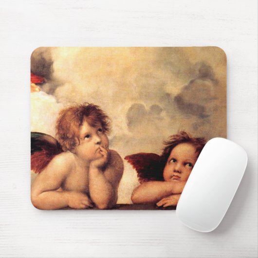 RAPHAEL-Engel Sistine Madonna Mausunterlage Mousepad (Mit Mouse)
