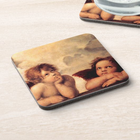 RAPHAEL-Engel Sistine Madonna Untersetzer (Linke Seite)