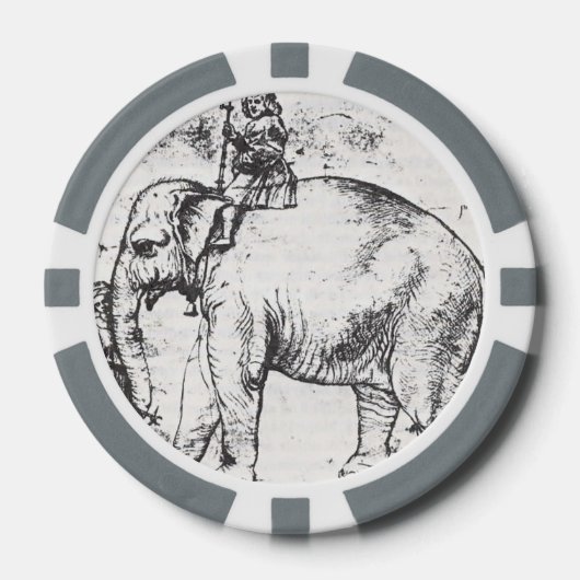 Raphael: Hanno, der Leo X-Elefant des Papstes Pokerchips (Vorderseite)