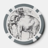 Raphael: Hanno, der Leo X-Elefant des Papstes Pokerchips (Rückseite)