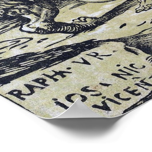 Raphael - Herkules, die Nemesische Löwe Poster (Ecke)