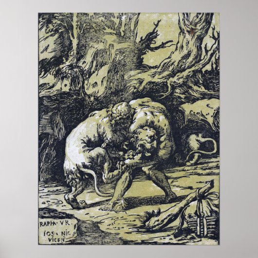 Raphael - Herkules, die Nemesische Löwe Poster (Vorne)