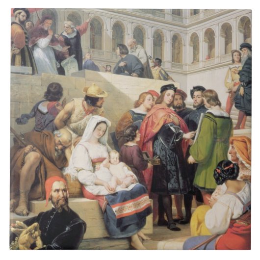 RAPHAEL im Vatikan, 1832 (Öl auf Leinwand) Fliese (Vorderseite)