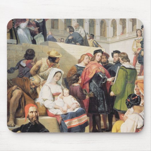 RAPHAEL im Vatikan, 1832 (Öl auf Leinwand) Mousepad (Vorne)