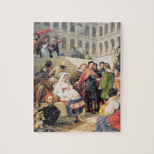 RAPHAEL im Vatikan, 1832 (Öl auf Leinwand) Puzzle (Vertikal)