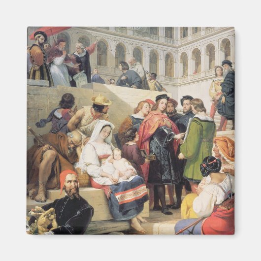 Raphael in the Vatican, 1832 (Öl/Canvas) Magnet (Vorne)