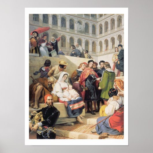 Raphael in the Vatican, 1832 (Öl/Canvas) Poster (Vorne)