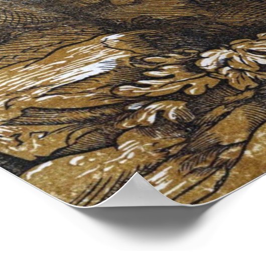 Raphael - Johannes der Täufer Predigen Poster (Ecke)