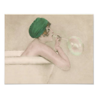Raphael Kirchner 1916 "Bubbles" Vintag Print Fotodruck