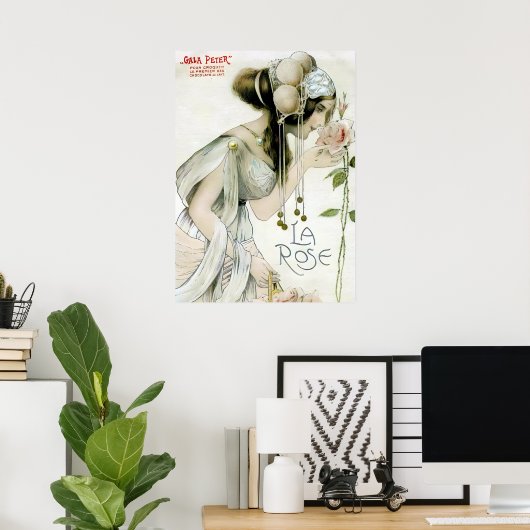 Raphael Kirchner, La Rose - Jugendstil Poster (Heimbüro)