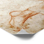 Raphael - kniende Figur Frau mit ihrem Links Arm.. Poster (Ecke)