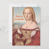 Raphael Lady and Unicorn Classic Einladung (Vorderseite)