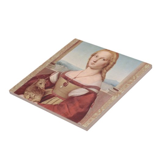 Raphael Lady and Unicorn Classic Fliese (Seite)