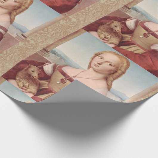 Raphael Lady and Unicorn Classic Geschenkpapier (Ecke)