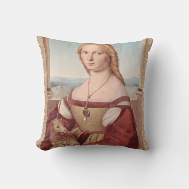 Raphael Lady and Unicorn Classic Kissen (Vorderseite)