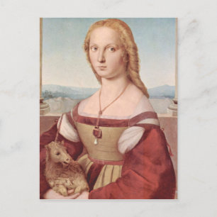 Raphael Lady and Unicorn Classic Postkarte
