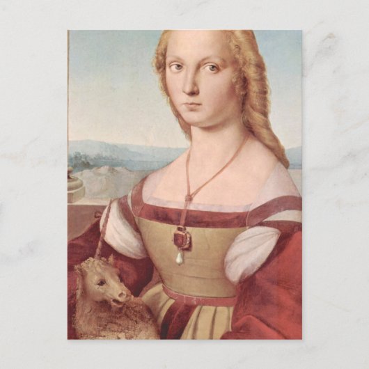 Raphael Lady and Unicorn Classic Postkarte (Vorderseite)