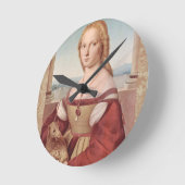 Raphael Lady and Unicorn Classic Runde Wanduhr (Winkel)