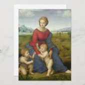 Raphael - Madonna auf der Wiese Feiertagskarte (Vorne/Hinten)