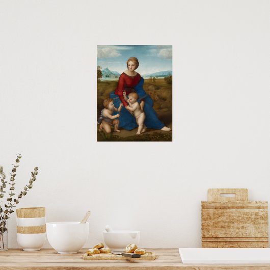 Raphael - Madonna auf der Wiese Poster (Küche)