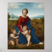 Raphael - Madonna auf der Wiese Poster (Vorne)