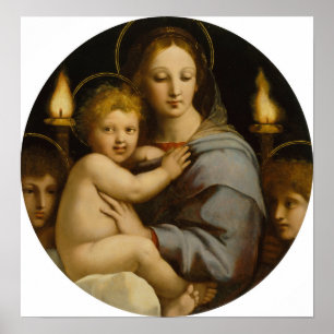 Raphael - Madonna der Kandelaber Poster