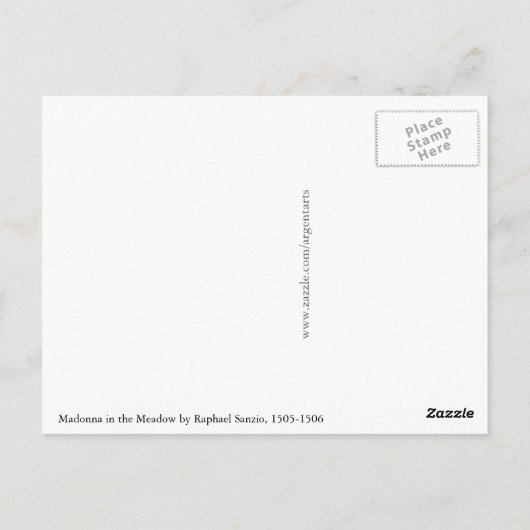 Raphael Madonna in Meadow Postkarte (Rückseite)