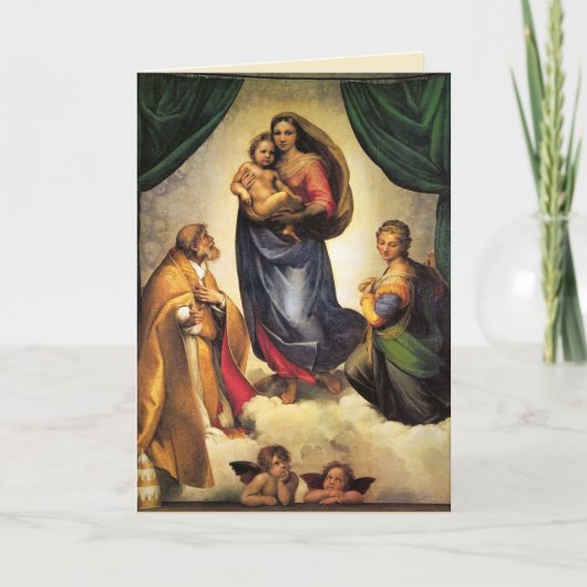 Raphael Madonna & Kind Weihnachtskarte Feiertagskarte (Vorderseite)
