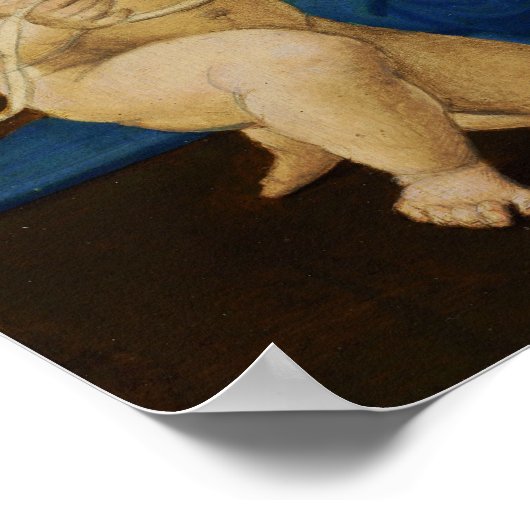 Raphael - Madonna und Kind mit Säugling Saint John Poster (Ecke)