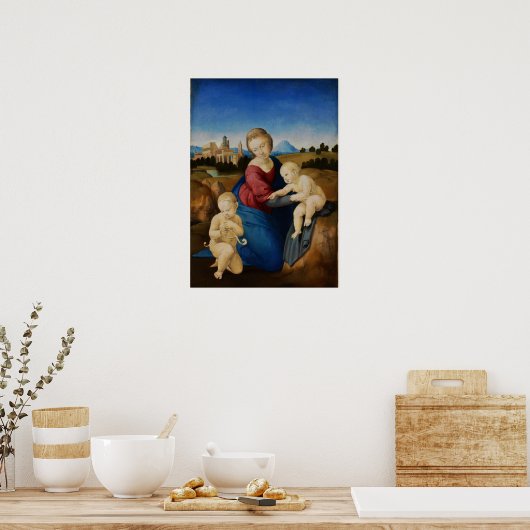 Raphael - Madonna und Kind mit Säugling Saint John Poster (Küche)