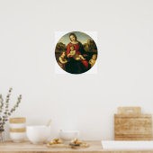 Raphael - Mary mit Kind John Baptist und einem Hei Poster (Küche)