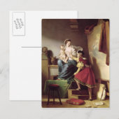 Raphael passt die Pose seines Modells an Postkarte (Vorne/Hinten)
