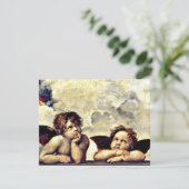 Raphael: Putti, Detail aus der Sixtinischen Madonn Karte (Stehend Vorderseite)