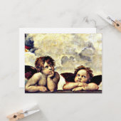 Raphael: Putti, Detail aus der Sixtinischen Madonn Karte (Vorderseite/Rückseite Beispiel)