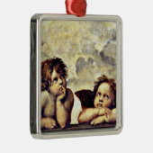 Raphael: Putti, Detail aus der Sixtinischen Madonn Ornament Aus Metall (Rechts)
