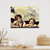 Raphael: Putti, Detail aus der Sixtinischen Madonn Poster (Küche)