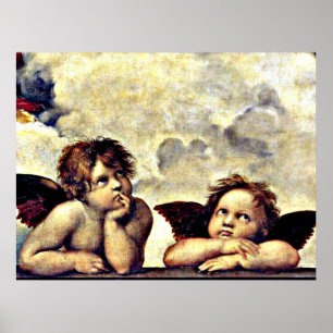 Raphael: Putti, Detail aus der Sixtinischen Madonn Poster