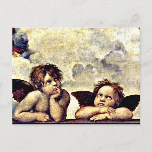 Raphael: Putti, Detail aus der Sixtinischen Madonn Postkarte (Vorderseite)