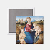 Raphael Raffaello Madonna und Kind Säugling Saint Magnet (Vorderseite/Rückseite)